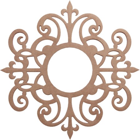 Ekena Millwork Dijon Wood Fretwork Pierced Ceiling Medallion, Wood (Paint Grade), 18"OD x 5 7/8"ID x 3/8"T CMWP18X18X0375DIMF